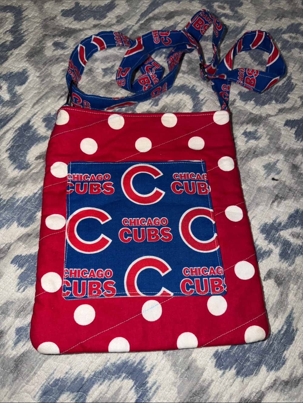 Chicago CubsRed Polka Dot Crossbody Bag